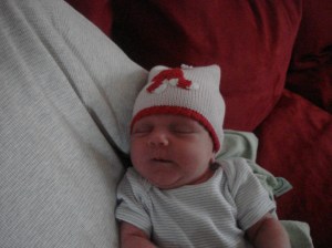 Big heads run in the family.