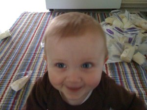 Stella wasn't sad to see the milk go. In fact, she was delighted.