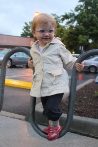 An impromptu, post-ice cream Sears-catalog-style photo shoot in front of the grocery store.
